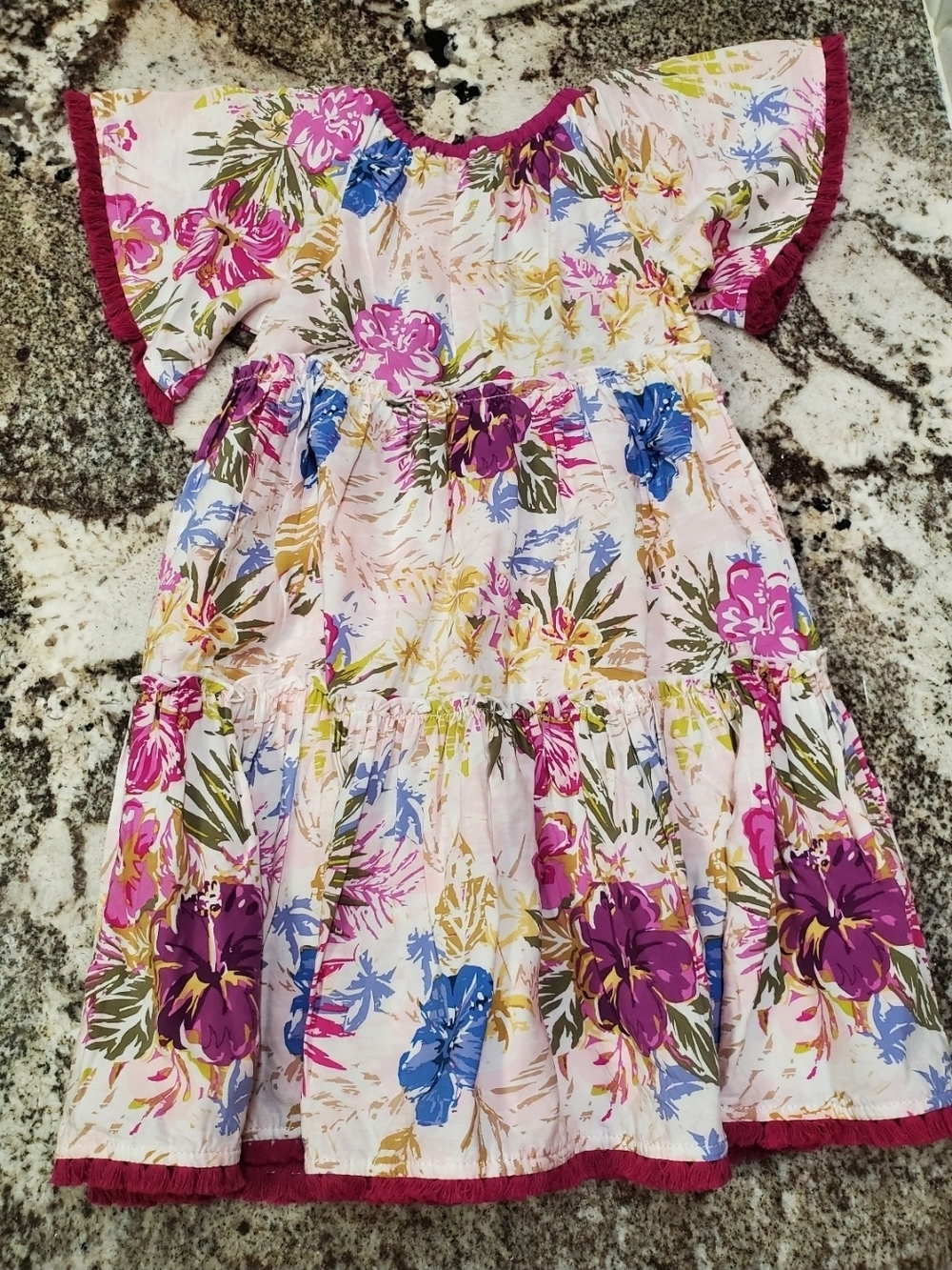 Matilda Jane Boho Dress 4 Enchanted Garden Bird of Paradise floral tiered Nwt - Picture 2 of 4